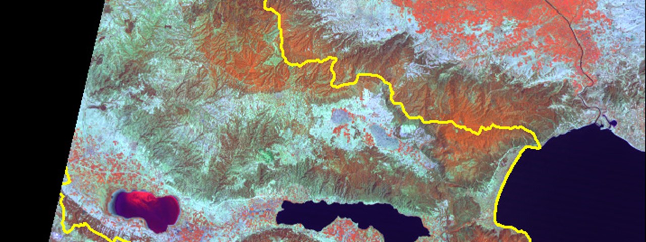 Satellite image demonstrating the Lagadas (GR) test site
